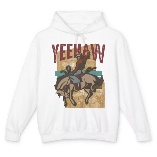 Retro Cowboy Yeehaw Western Country Cowgirl Rodeo Dad Gift Unisex Lightweight Hoodie