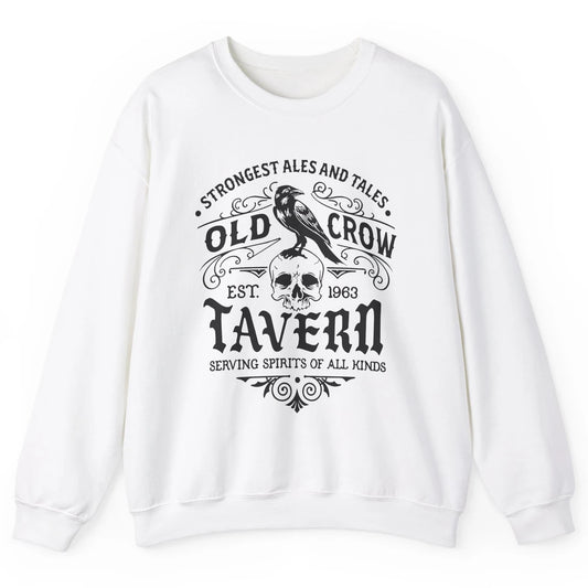 Old Crow Farmhouse Tavern Serving Spirit All Kinds Halloween Unisex Crewneck Sweatshirt