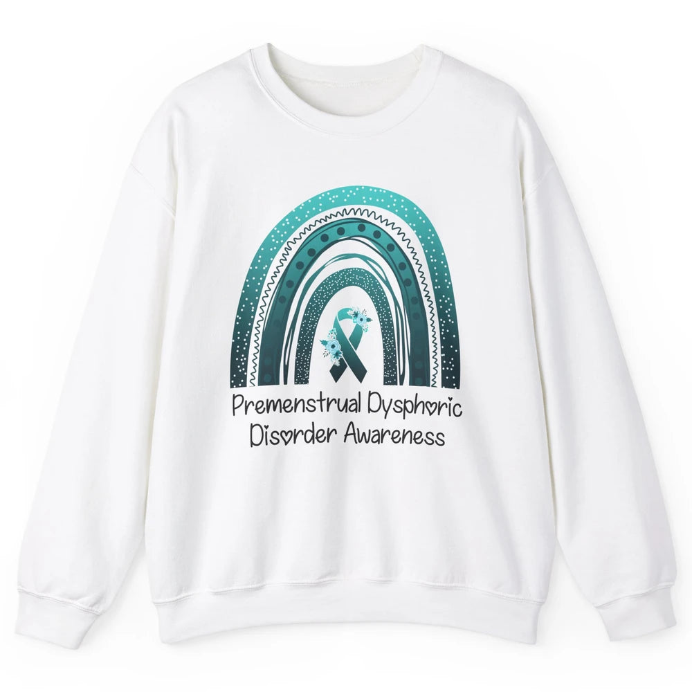 Premenstrual Dysphoric Disorder PMDD Awareness Rainbow Unisex Crewneck Sweatshirt