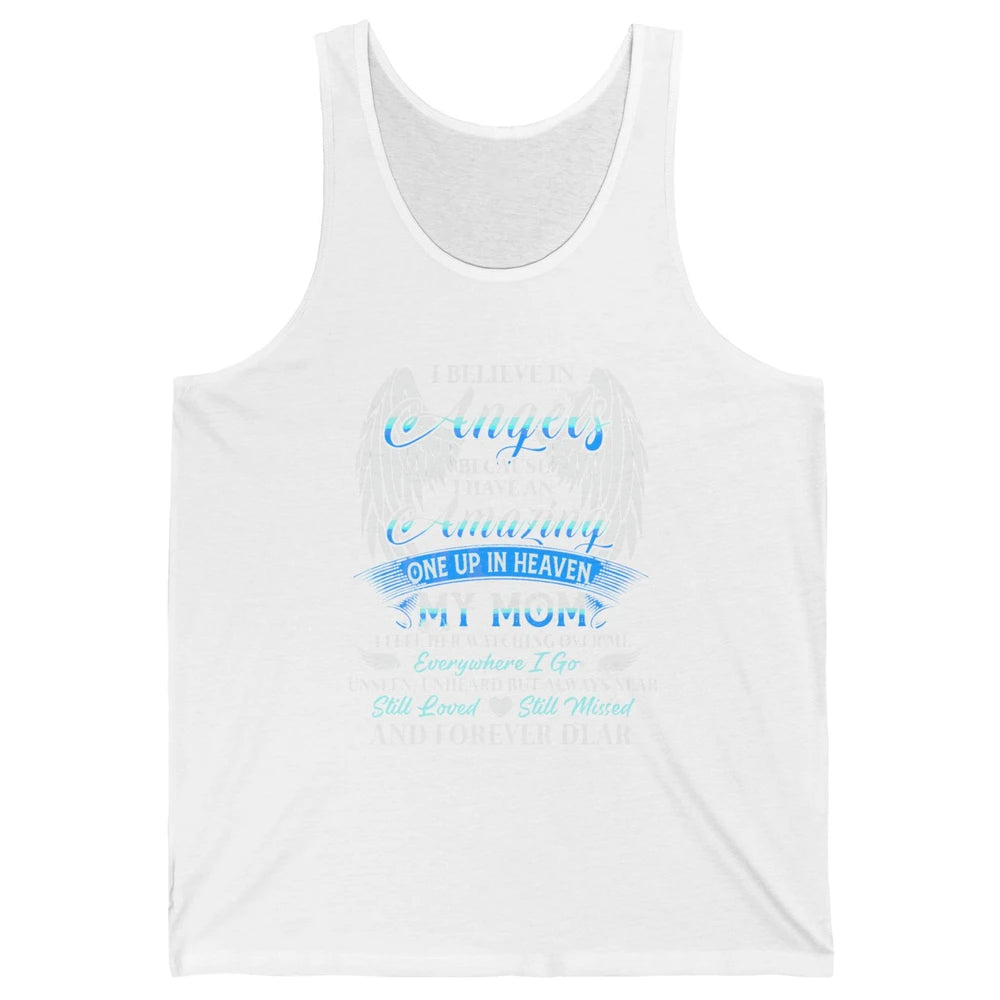 My Mom In Heaven Angel Wings Mother Memories Forever Love Unisex Jersey Tank