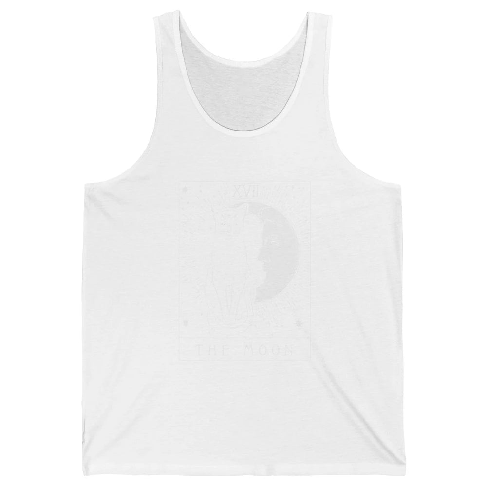 Retro Halloween Gothic Cat The Moon Tarot Card Witchcraft Unisex Jersey Tank