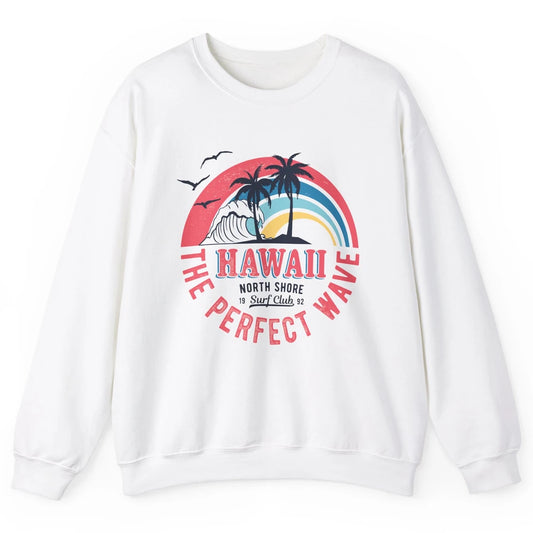 Retro Hawaii North Shore Surf Club Beach Palms Vintage 1980s Unisex Crewneck Sweatshirt
