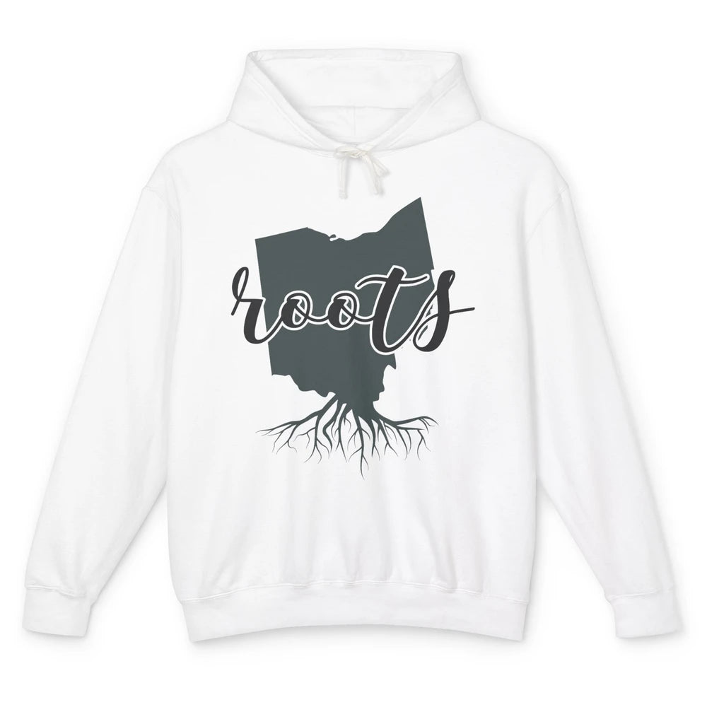 Ohio Map Blame It All On My Roots Ohio Native Pride Unisex Lightweight Hoodie
