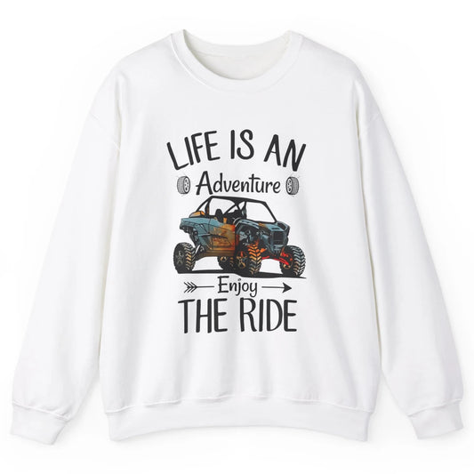 Retro Enjoy The Ride ATV Rider UTV Mud Riding SXS Offroad Unisex Crewneck Sweatshirt