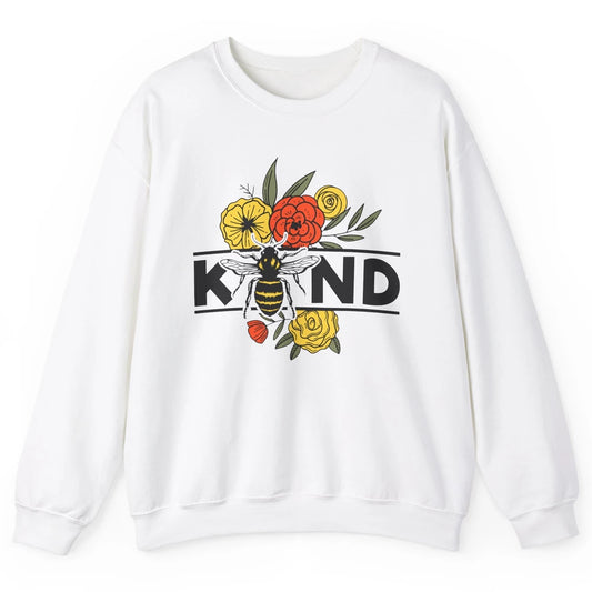 Retro Be Kind Leopard Rainbow Boho Love Mental Health Matter Unisex Crewneck Sweatshirt