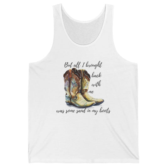 Retro Leopard Sand In My Boot Western Country Cowgirl Cowboy Unisex Jersey Tank