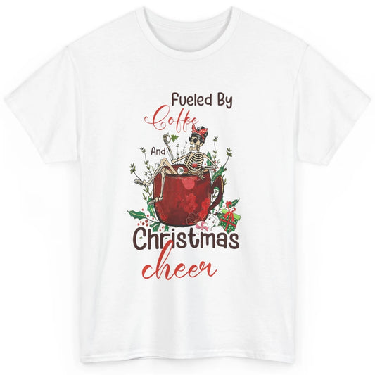Merry Christmas Skeleton Drink Fueled By Coffee Xmas Latte Classic Unisex T-Shirt