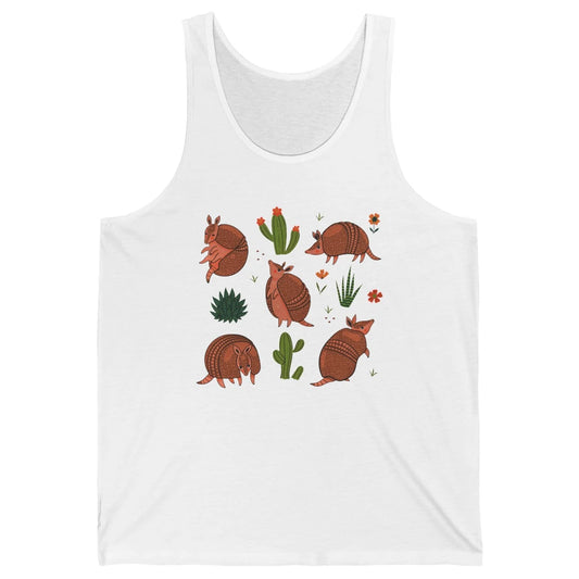 Retro Desert Armadillo Just An Armadillo Girl Western Animal Unisex Jersey Tank