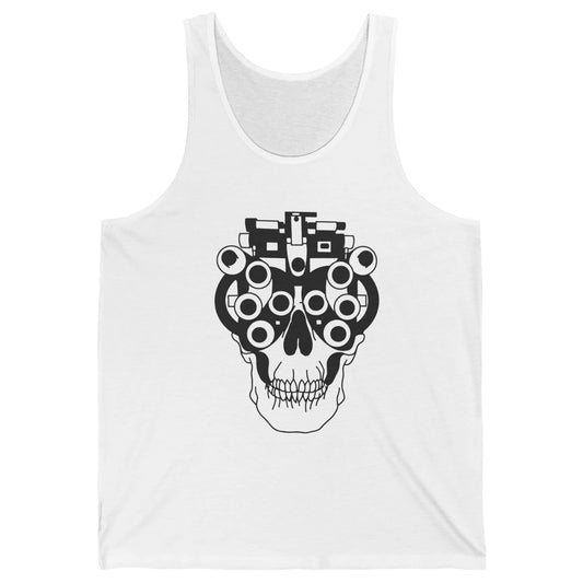 Phoropter Skeleton Optometrist Optician Halloween Optometry Unisex Jersey Tank
