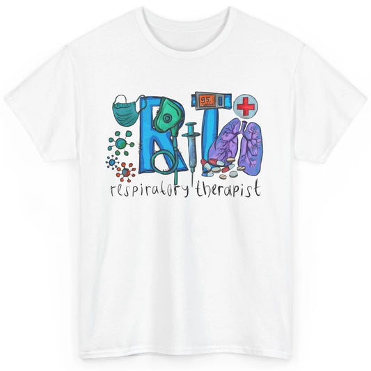 Respiratory Therapist Western Respiratory Therapy Hand Drawn Classic Unisex T-Shirt