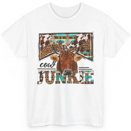 Retro Leopard Bandana Cow Junkie Western Country Farm Animal Classic Unisex T-Shirt