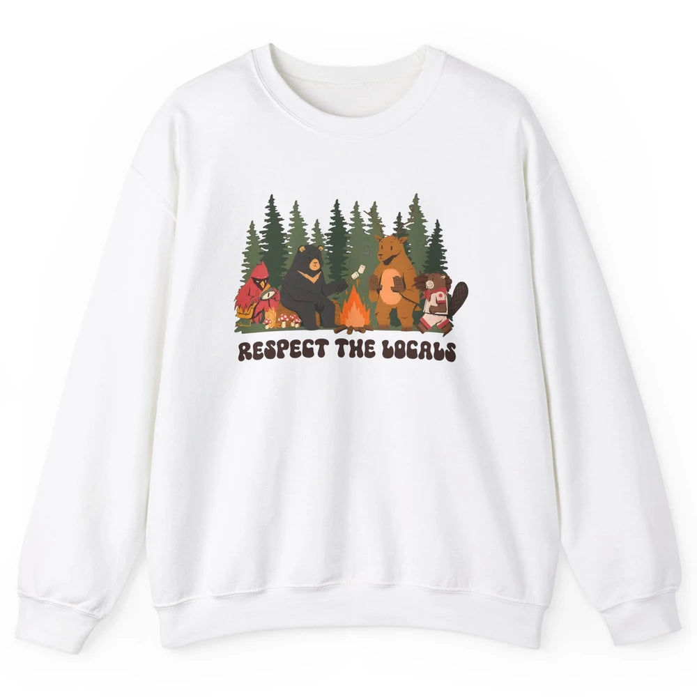 Respect Local Wildlife Camping Outdoor Mountain Environment Unisex Crewneck Sweatshirt