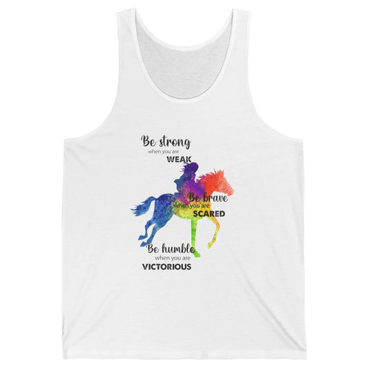 Retro Cowgirl Be Strong When You're Weak Western Country Unisex Jersey Tank