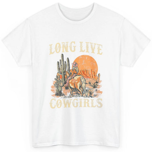 Retro Long Live Howdy Rodeo Western Desert Cowgirl Horseback Classic Unisex T-Shirt