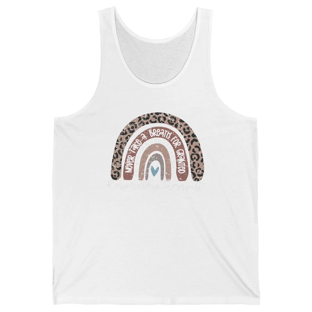 Retro Respiratory Therapy Rainbow Respiratory Therapist Gift Unisex Jersey Tank