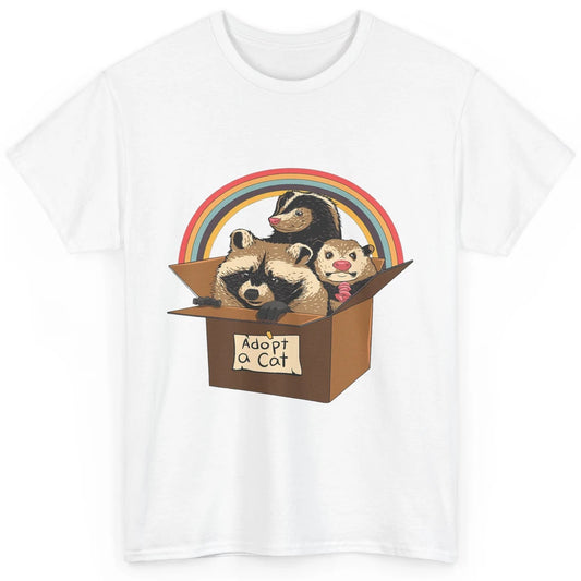 Retro Adopt A Cat Raccoon Panda Skunk Possum Adoption Street Classic Unisex T-Shirt