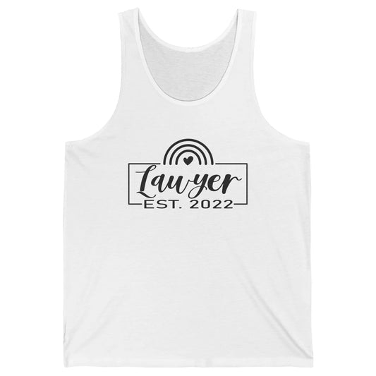Rainbow Lawyer Est 2022 Law School Graduate Future Attorney Unisex Jersey Tank