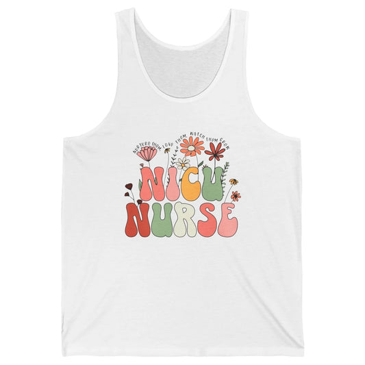 NICU Nurse Wildflower Neonatal Nurse Baby Nurse Appreciation Unisex Jersey Tank