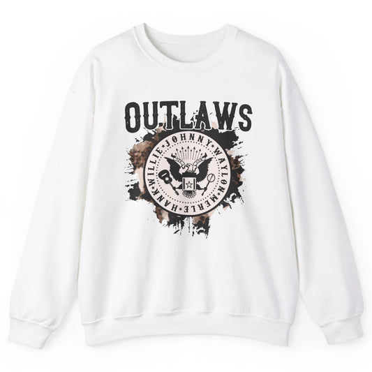 Retro Cowboy Bird Outlaws Western Country Music Cowgirl Unisex Crewneck Sweatshirt