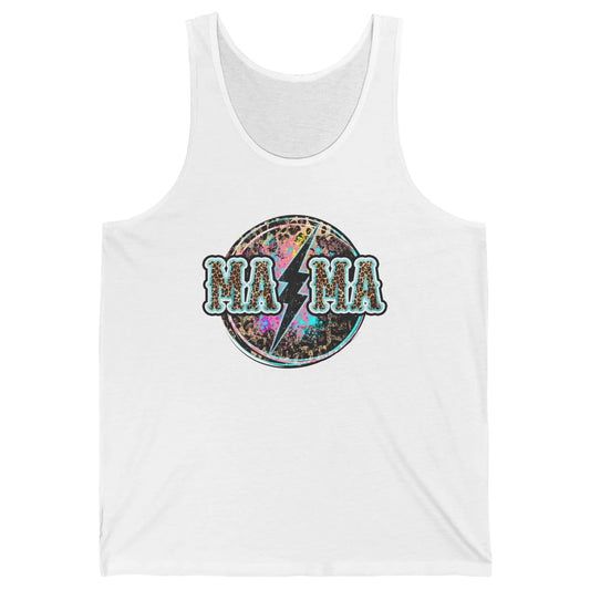 Retro Leopard Mama Lightning Bolt Western Country Bad Moms Unisex Jersey Tank