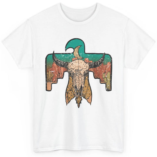 Retro Boho Bull Skull Desert Cactus Eagle Western Country Classic Unisex T-Shirt
