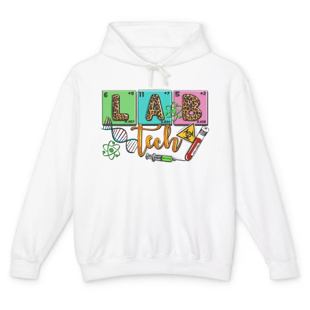 Peace Love Lab Tech Laboratory Technician Medical Lab Gift Unisex Lightweight Hoodie