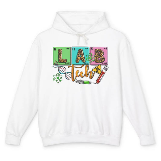 Peace Love Lab Tech Laboratory Technician Medical Lab Gift Unisex Lightweight Hoodie