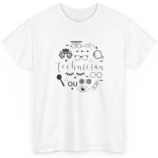 Optometry Symbols Eyeglasses Optician Optometrist Technician Classic Unisex T-Shirt