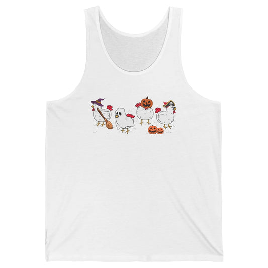 Chicken Ghost Funny Halloween Farm Spooky Chicken Lover Gift Unisex Jersey Tank