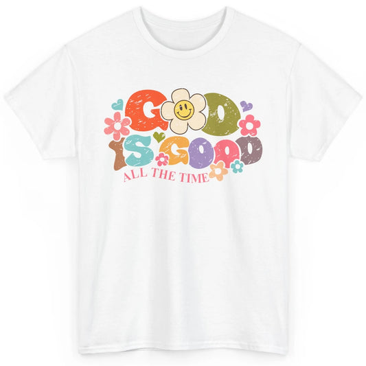 Retro Groovy God Is Good All The Time Christian Religious Classic Unisex T-Shirt