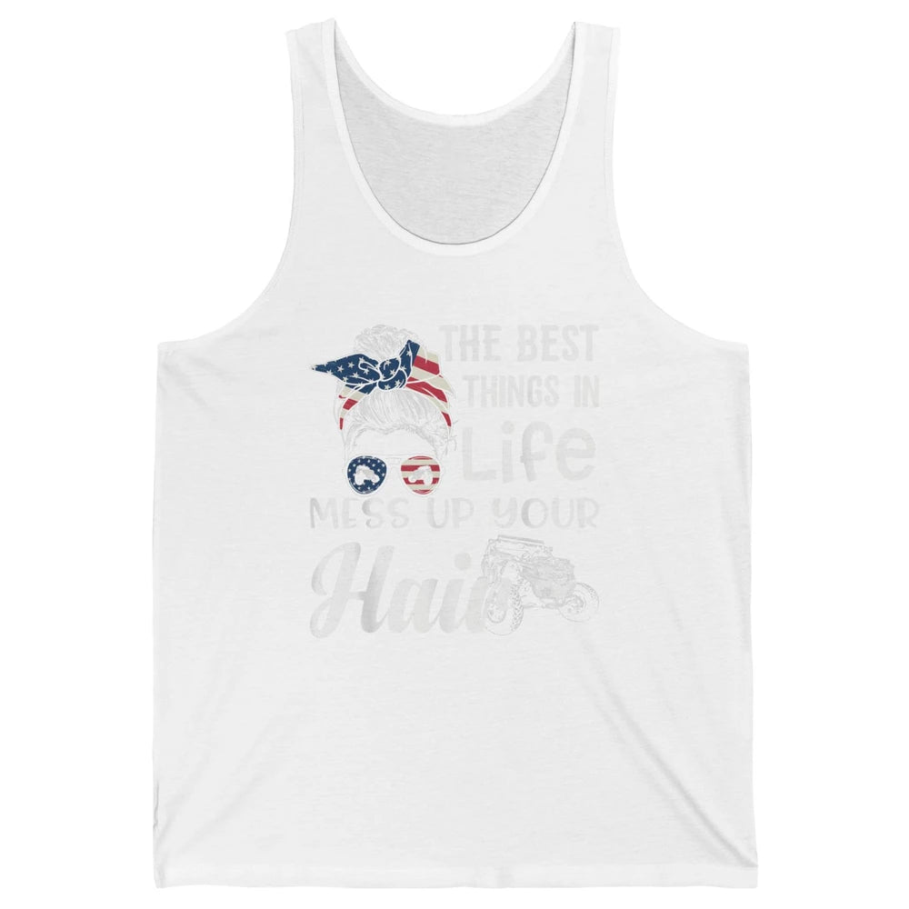 Retro Mess Up Your Hair Motocross Quad Biker ATV SXS Offroad Unisex Jersey Tank