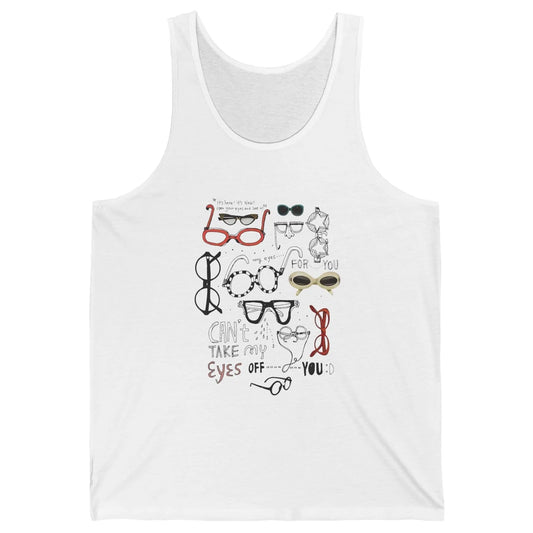 Optometrist Multiple Eyeglasses Hand Drawn Ophthalmologist Unisex Jersey Tank