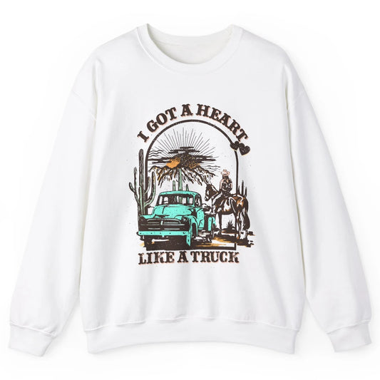 Retro Cowgirl Riding Horse I Got A Heart Western Country Unisex Crewneck Sweatshirt