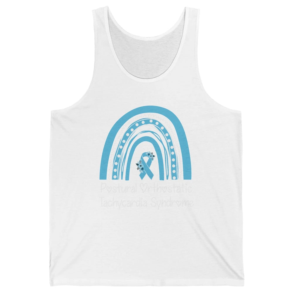 Postural Orthostatic Tachycardia Syndrome Turquoise Rainbow Unisex Jersey Tank