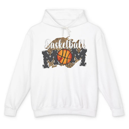 Leopard Basketball Mom Proud Basketball Players Mom Gift Unisex Lightweight Hoodie