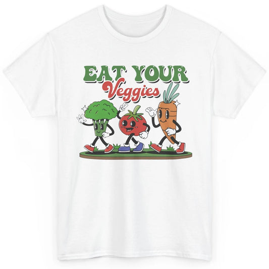 Retro Farm Fruit Eat Your Veggies Gardening Vegan Farmer Classic Unisex T-Shirt