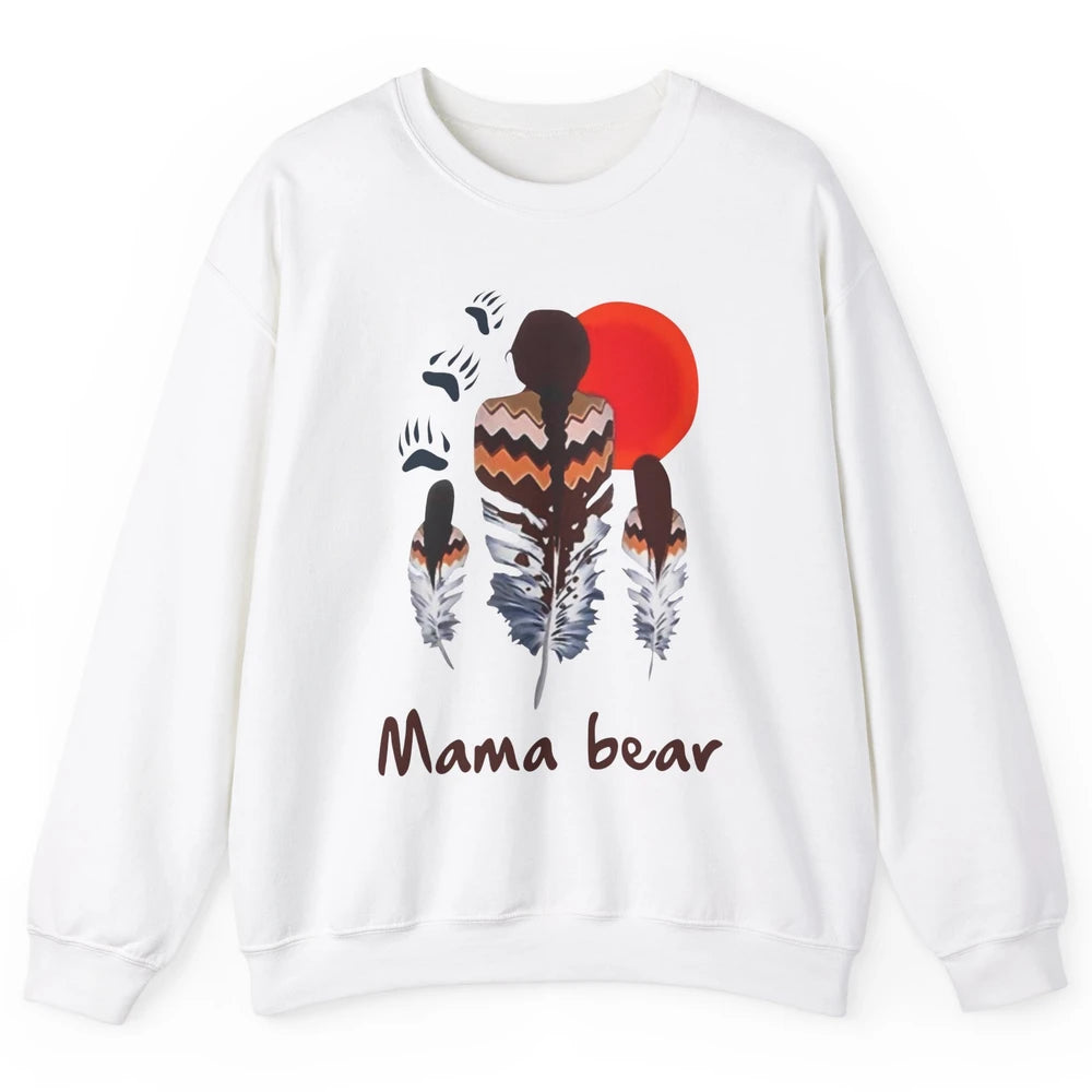 Native Americans Mama Bear Mother and Daughter Tribal Unisex Crewneck Sweatshirt