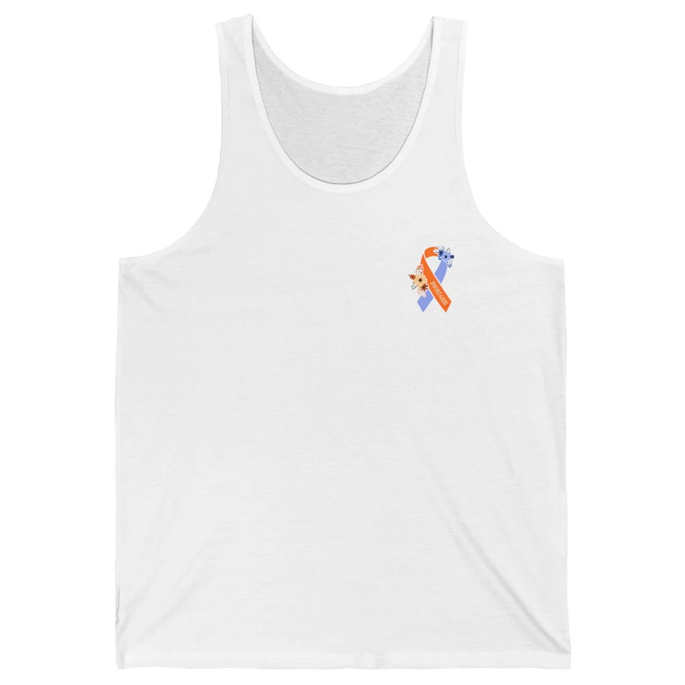 Psoriasis Awareness Floral Ribbon Rainbow Skin Diseases Unisex Jersey Tank