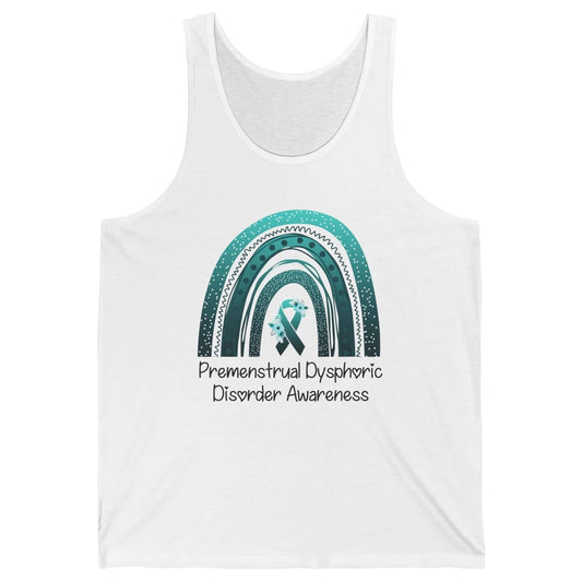 Premenstrual Dysphoric Disorder PMDD Awareness Rainbow Unisex Jersey Tank