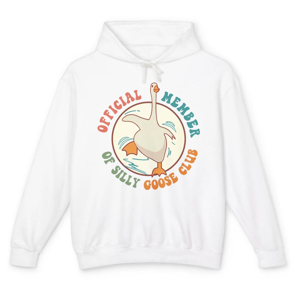 Funny Goose Official Member Of Silly Goose Club Sarcastic Unisex Lightweight Hoodie