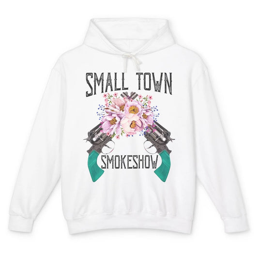 Retro Floral Cowgirl Small Town Smokeshow Western Country Unisex Lightweight Hoodie