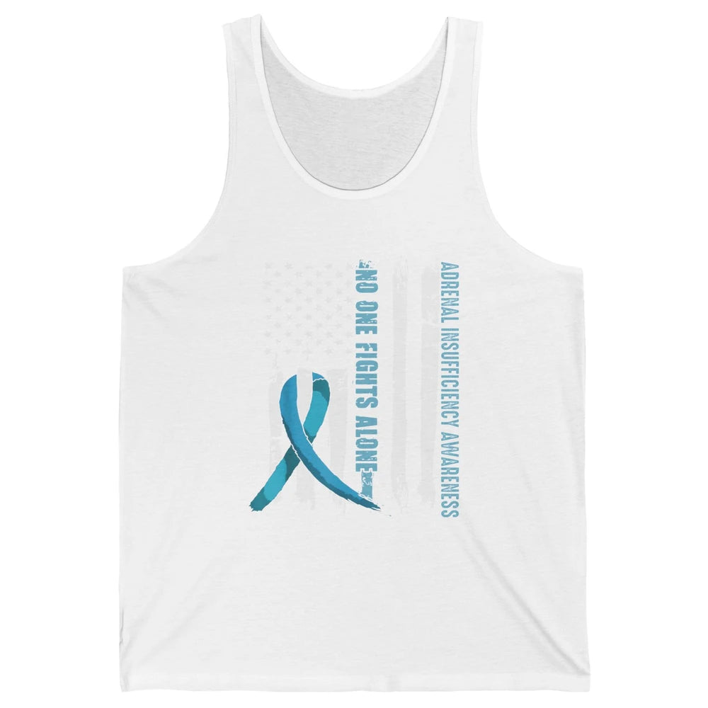 Adrenal Insufficiency Awareness No One Fight Alone US Flag Unisex Jersey Tank