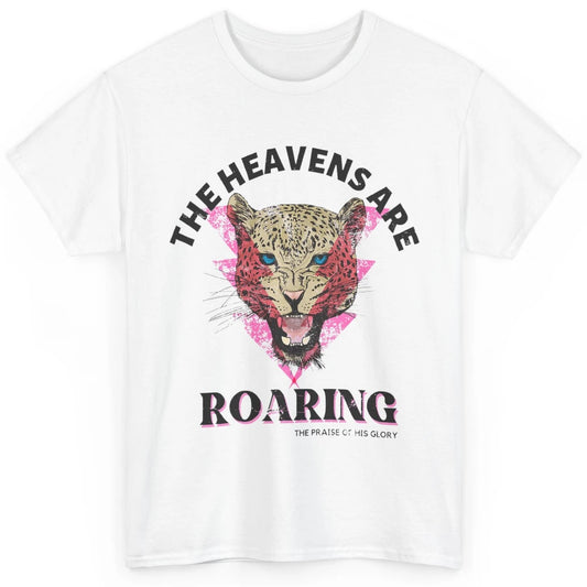 Retro Lion Heavens Are Roaring Bible Lightning Bolt Leopard Classic Unisex T-Shirt