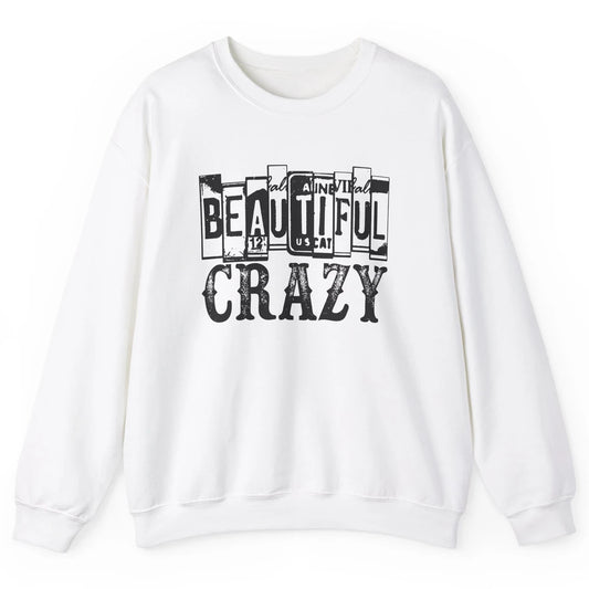 Retro Beautiful Crazy Western Cowgirl Country Music Lovers Unisex Crewneck Sweatshirt