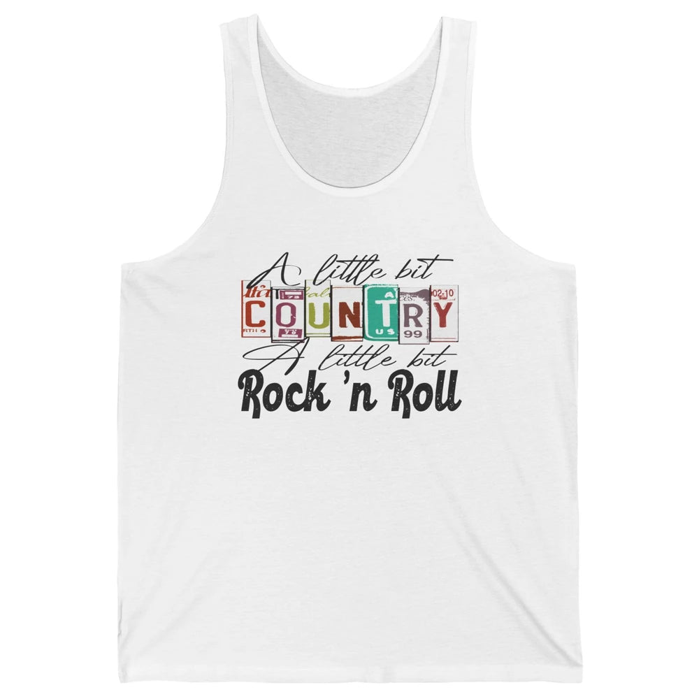 Retro A Little Bit Country A Little Bit Rock n Roll Western Unisex Jersey Tank