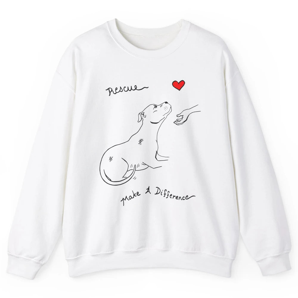 Pitbull Dog Rescue Adopt Dont Shop Foster Animal Pet Rescuer Unisex Crewneck Sweatshirt