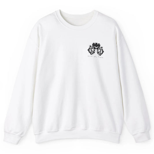 Phoropter One Or Two Optometrist Optician Optometry Pocket Unisex Crewneck Sweatshirt