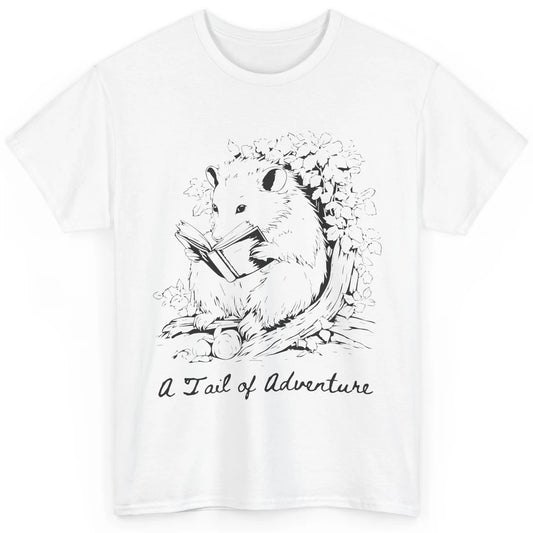 Opossum Reading Books Cute Possum Cat Lovers Team Trash Classic Unisex T-Shirt