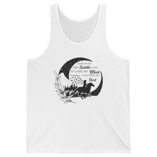 Retro Cowgirl Into The Saddle I Go Western Country Cowboy Unisex Jersey Tank