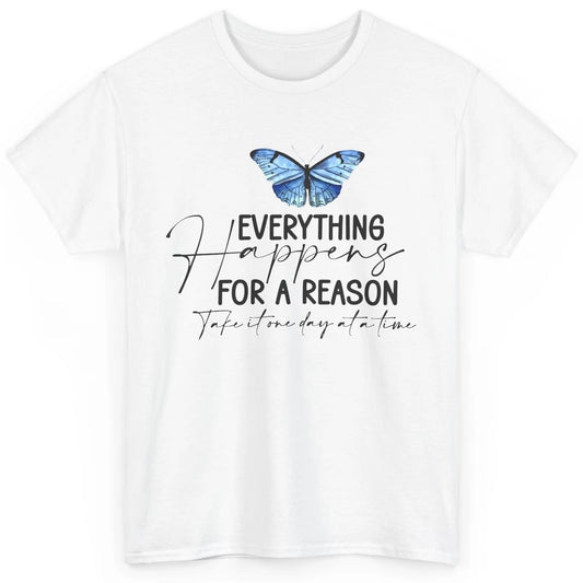 Retro Groovy Everything Happens For A Reason Inspirational Classic Unisex T-Shirt